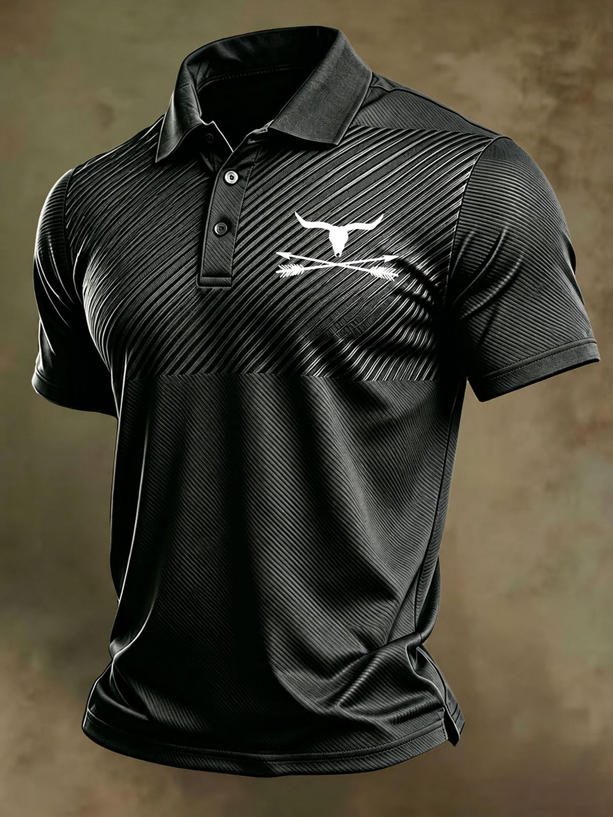 Men's Western Printed Polo Shirt