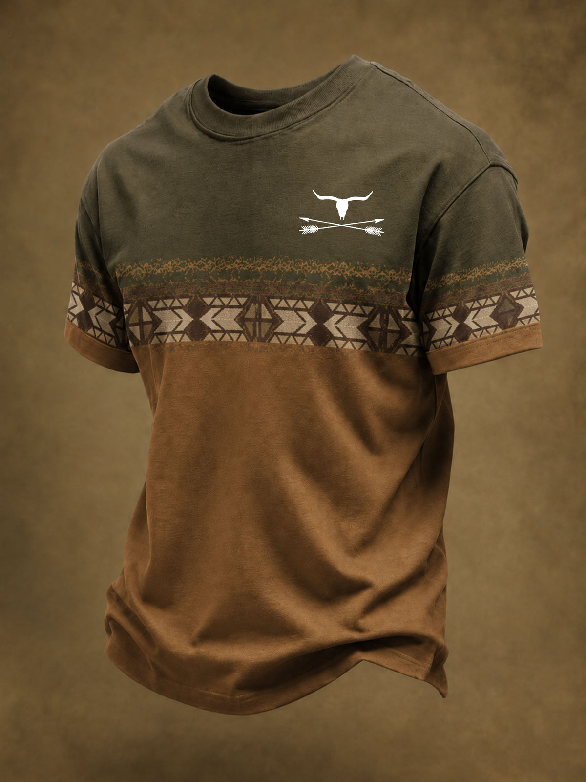Men's Western Printed Casual T-shirt