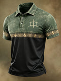 Men'S Aztec Printed Polo Shirt