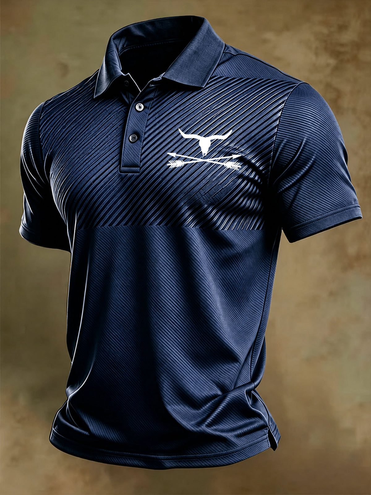 Men's Western Printed Polo Shirt