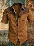 Men'S Retro Western Printed Shirt
