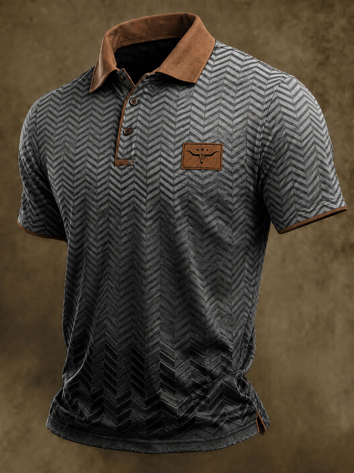 Men's Western Printed Polo Shirt
