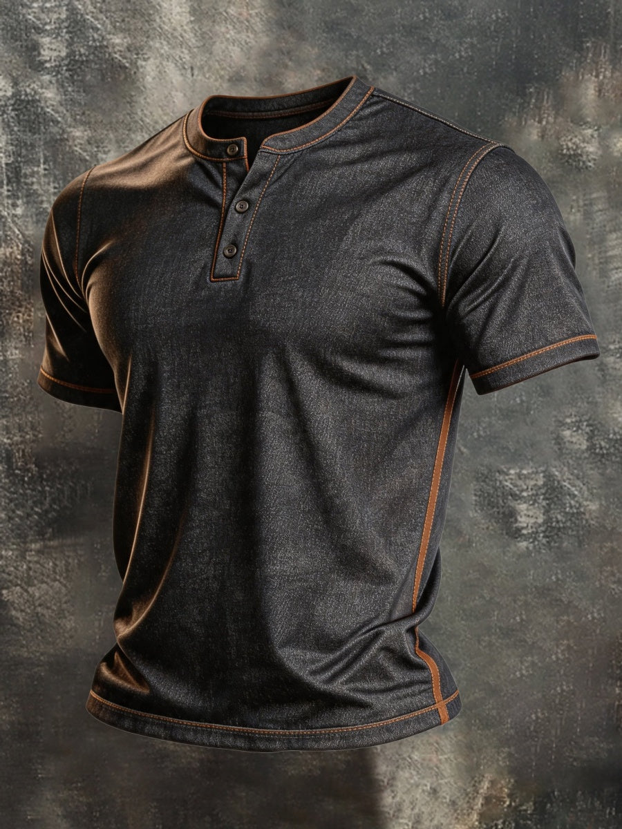 Retro Western-Style Men's T-Shirt